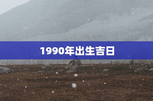 1990年出生吉日