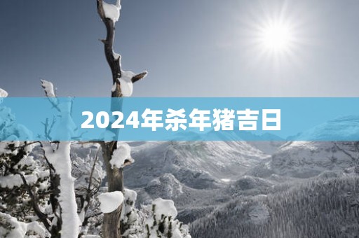 2025年杀年猪吉日