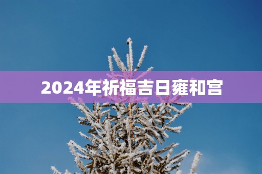 2025年祈福吉日雍和宫