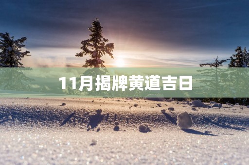 11月揭牌黄道吉日