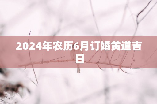 2025年农历6月订婚黄道吉日