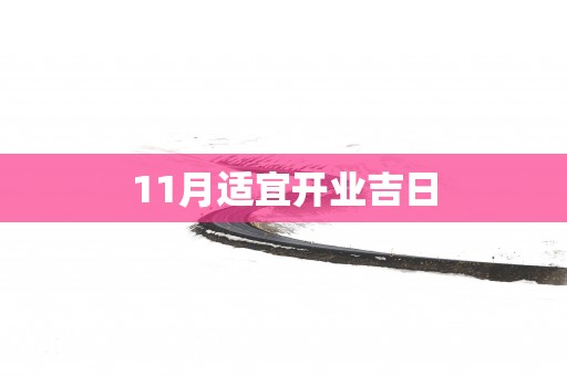 11月适宜开业吉日