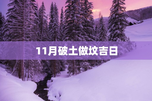 11月破土做坟吉日