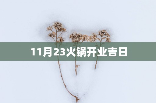 11月23火锅开业吉日