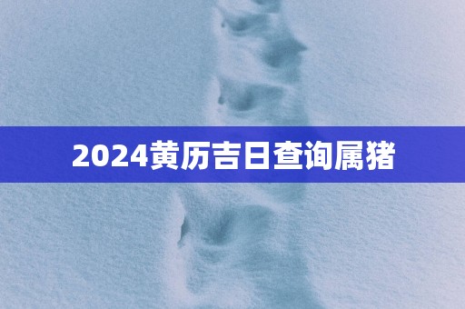 2025黄历吉日查询属猪