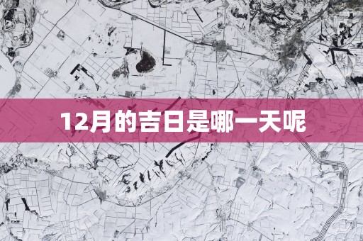 12月的吉日是哪一天呢