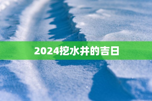 2025挖水井的吉日