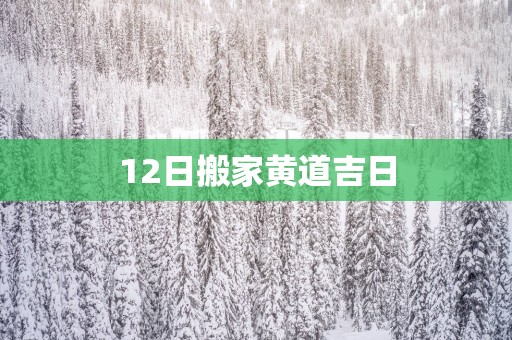 12日搬家黄道吉日