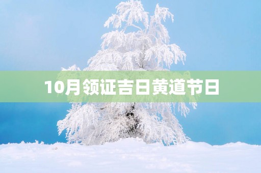 10月领证吉日黄道节日
