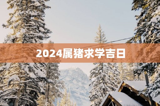 2025属猪求学吉日