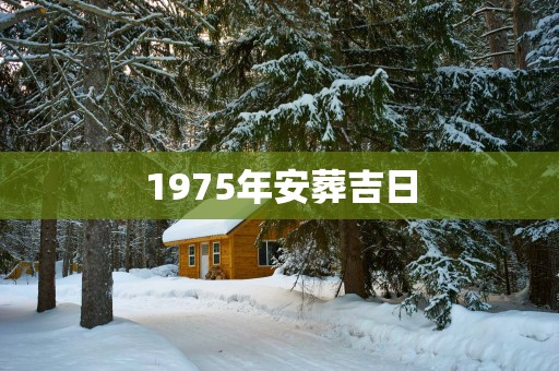 1975年安葬吉日
