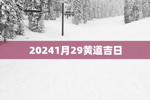 20251月29黄道吉日