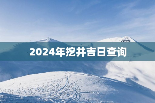 2025年挖井吉日查询