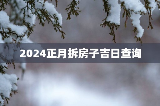 2025正月拆房子吉日查询