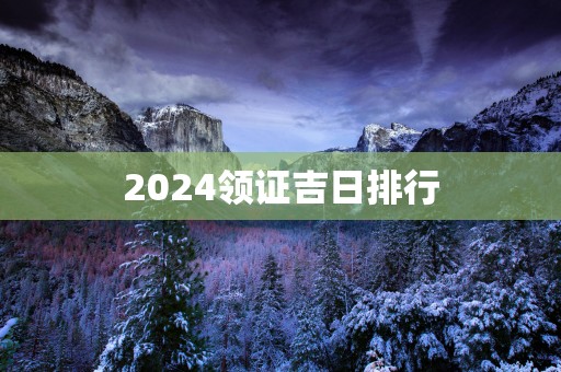 2025领证吉日排行