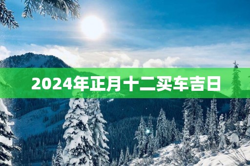 2025年正月十二买车吉日