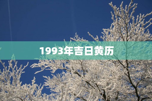 1993年吉日黄历