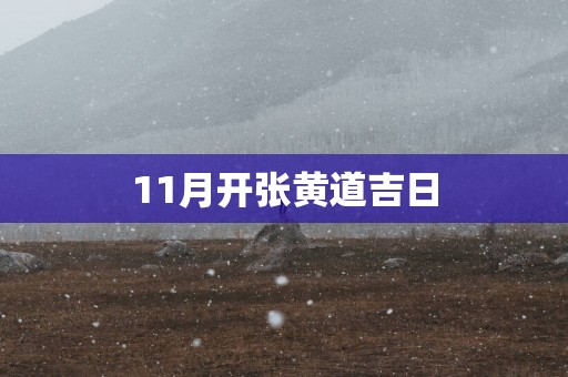 11月开张黄道吉日