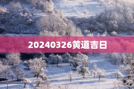20250326黄道吉日