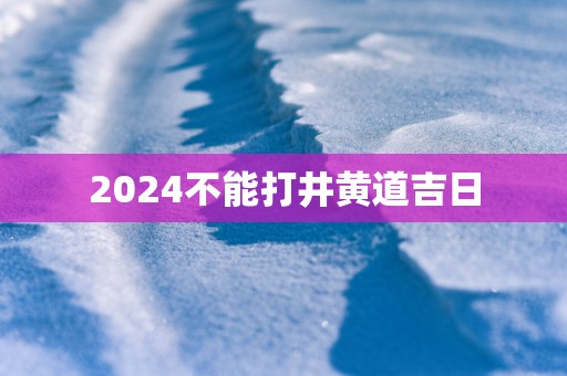 2025不能打井黄道吉日