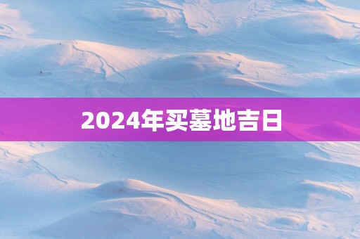 2025年买墓地吉日