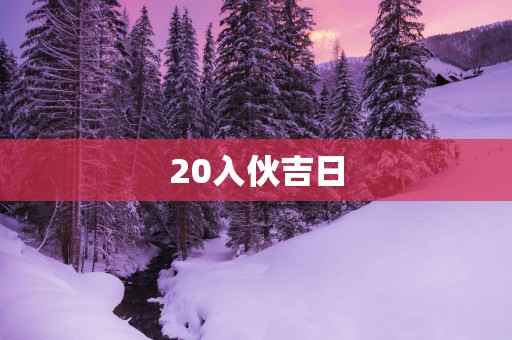 20入伙吉日