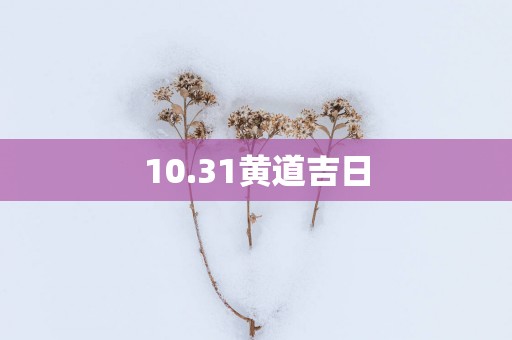 10.31黄道吉日