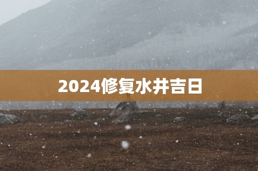 2025修复水井吉日
