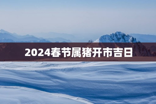 2025春节属猪开市吉日