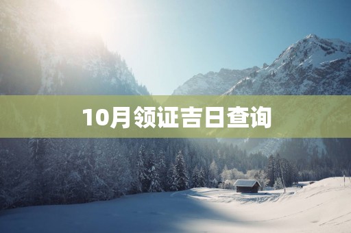 10月领证吉日查询