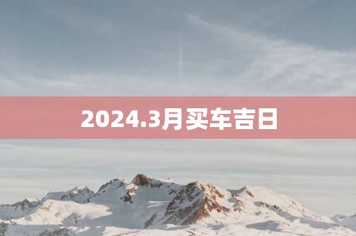 2025.3月买车吉日