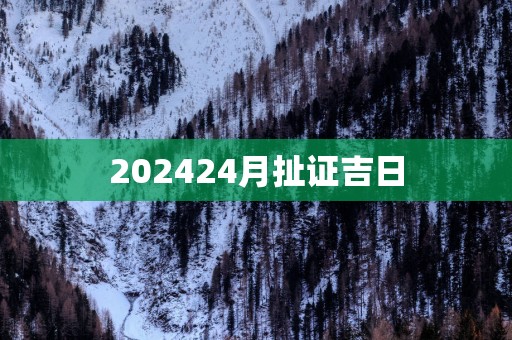 202524月扯证吉日