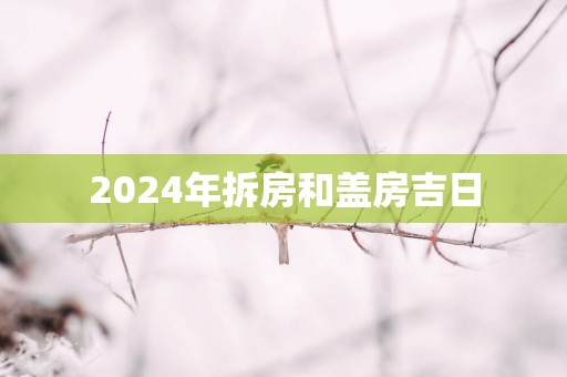 2025年拆房和盖房吉日