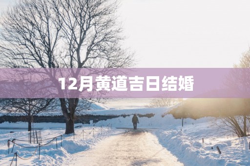 12月黄道吉日结婚