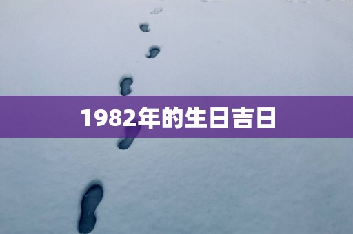 1982年的生日吉日