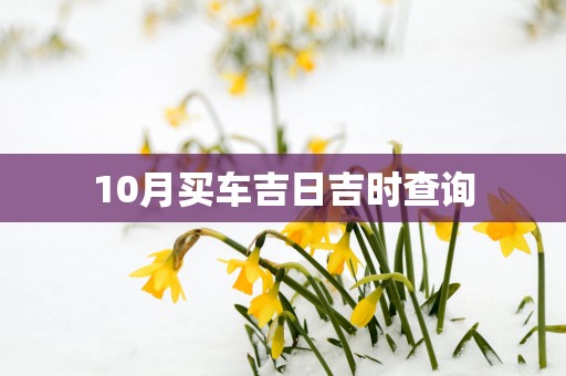 10月买车吉日吉时查询
