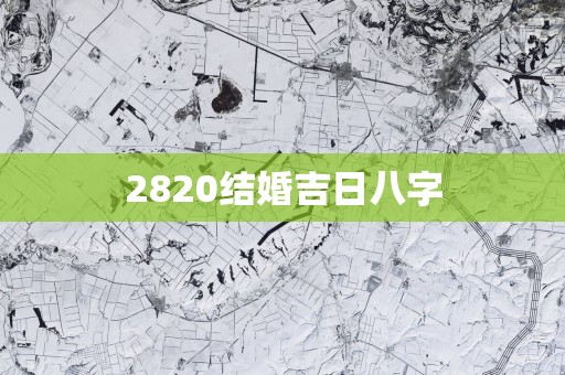 2820结婚吉日八字