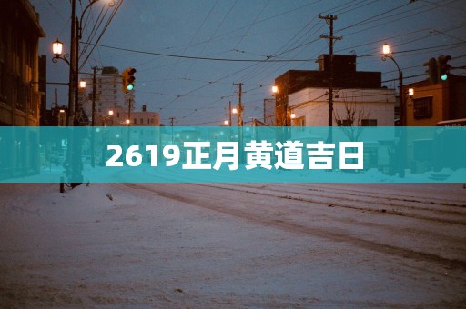2619正月黄道吉日