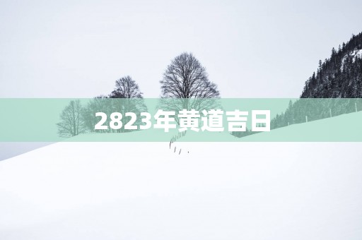 2823年黄道吉日