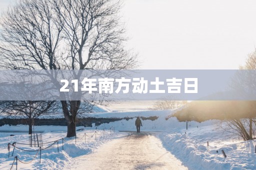 21年南方动土吉日