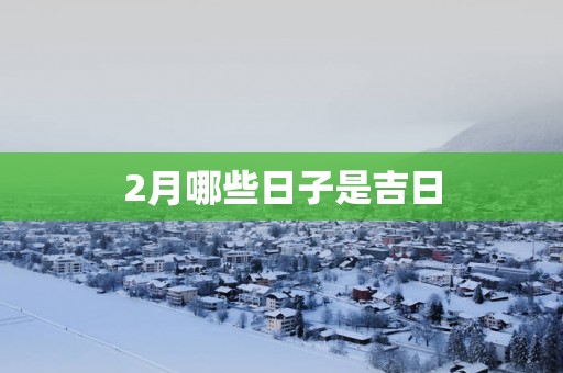 2月哪些日子是吉日