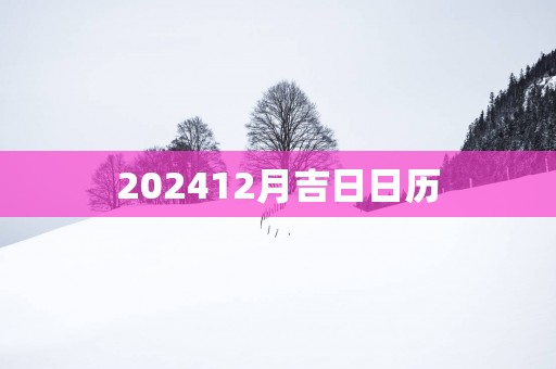 202512月吉日日历