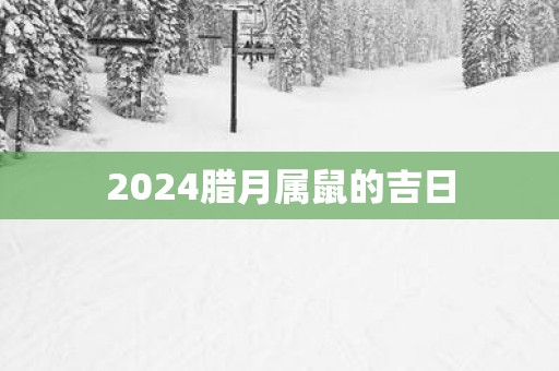 2025腊月属鼠的吉日