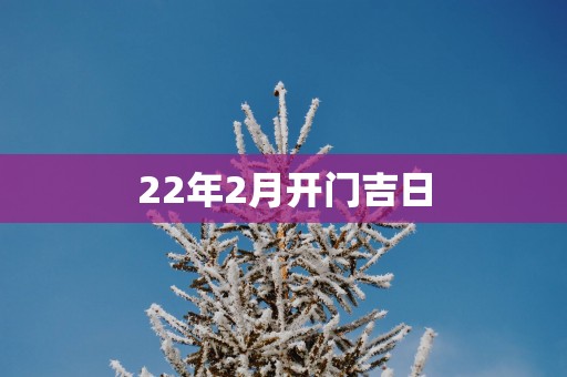 22年2月开门吉日