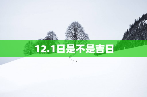 12.1日是不是吉日