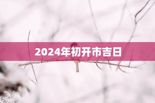 2025年初开市吉日