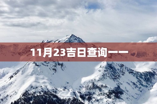 11月23吉日查询一一