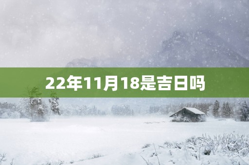 22年11月18是吉日吗