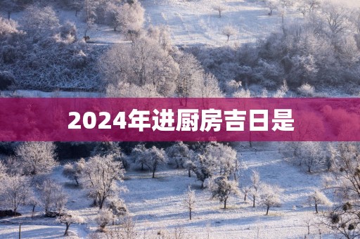 2025年进厨房吉日是