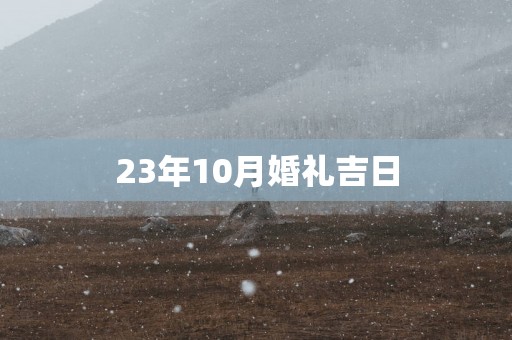 23年10月婚礼吉日